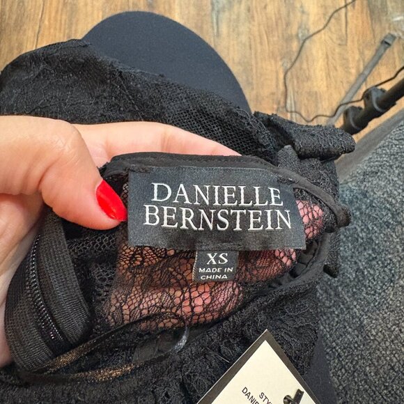 NWT Danielle Bernstein Womens Lace Sheer Midi Dress - Picture 6 of 6